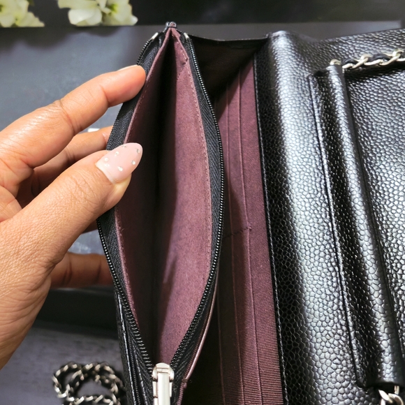 Chanel Quilted Caviar Leather Wallet On Chain - Picture 11 of 14